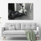 Marilyn Monroe Poster at the Gym Canvas Wall Art Home Decor Framed Art image 1